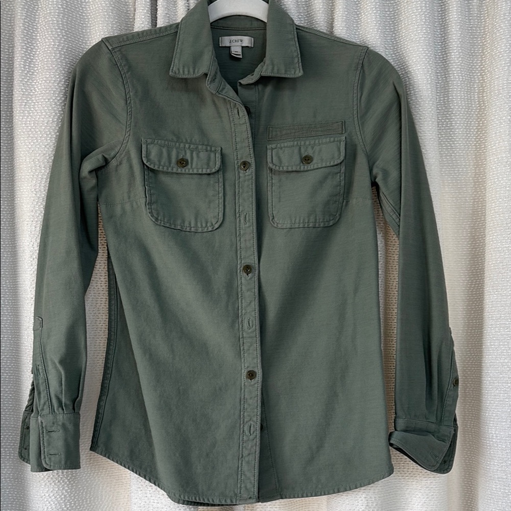 Women’s 00 J. Crew Sage Green Utility Shirt